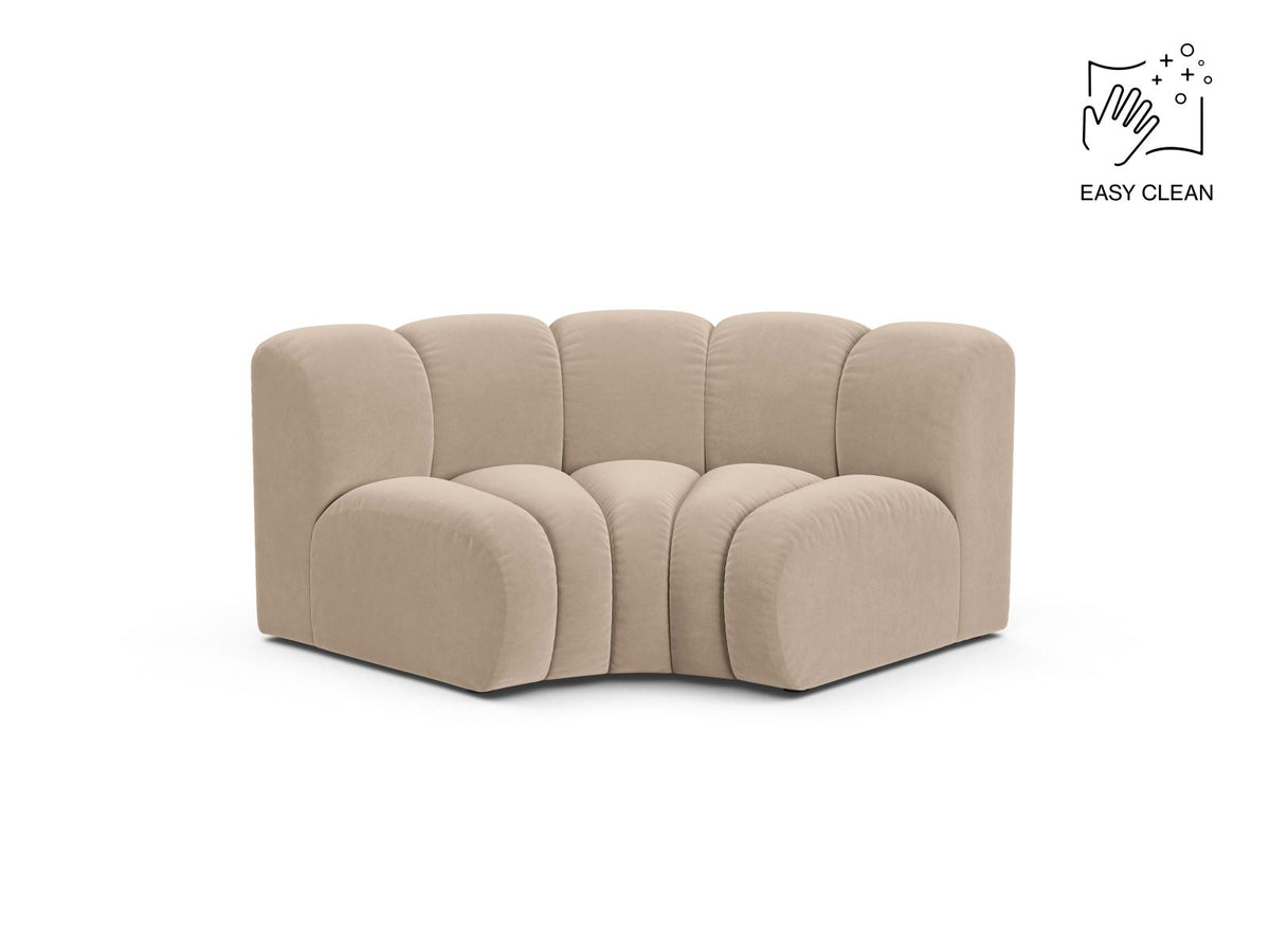 Lupine — Modular Sofa Beige (Venus 2928) Black Plastic
