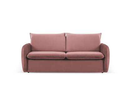 Vienna — Sofa Pink (Bluvel 52) Black Plastic