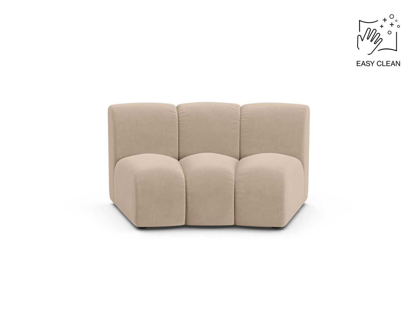 Lupine — Modular Sofa Beige (Venus 2928) Black Plastic