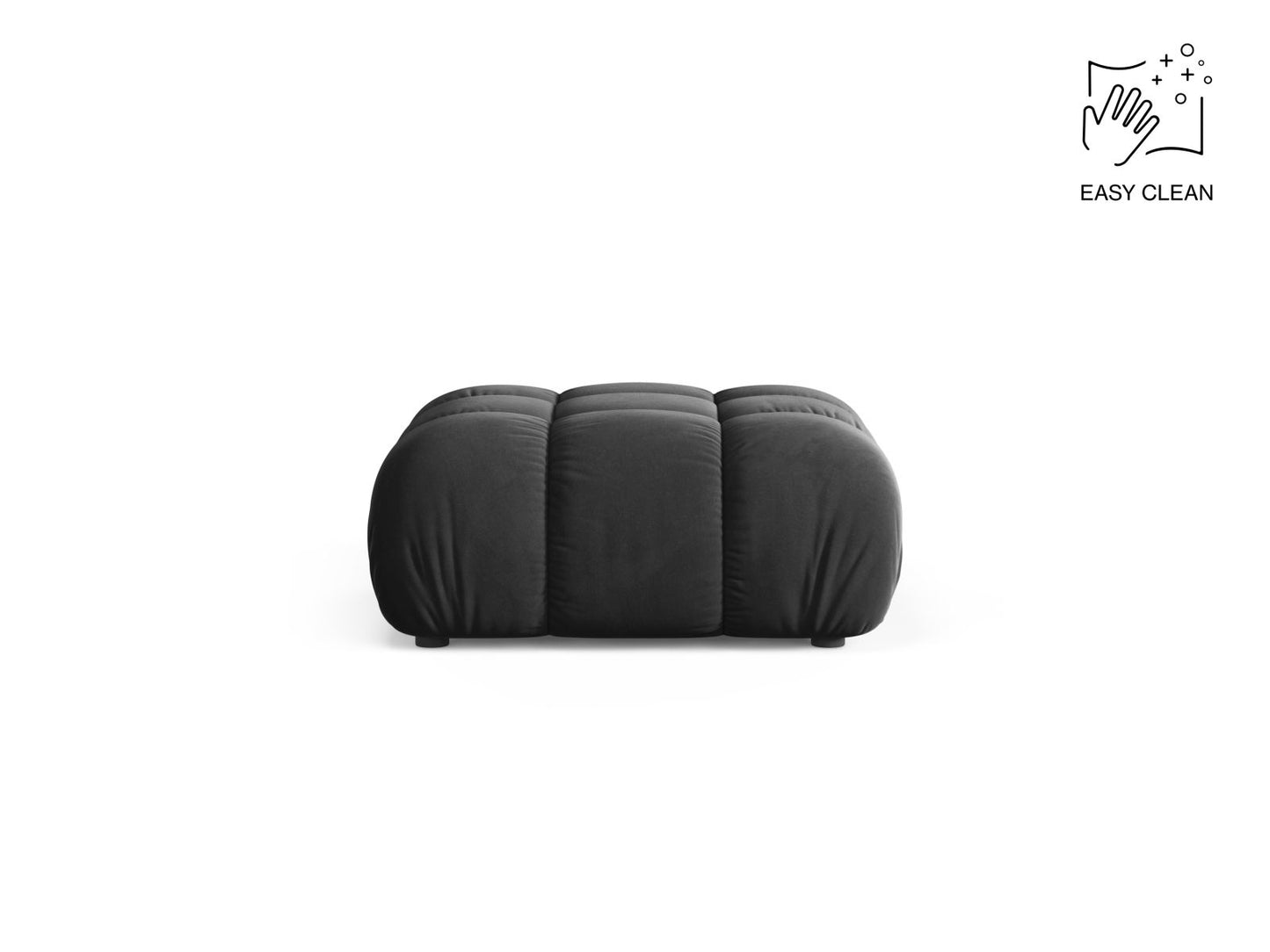 Bellis — Pouf Grey (Venus 2930) Black Plastic