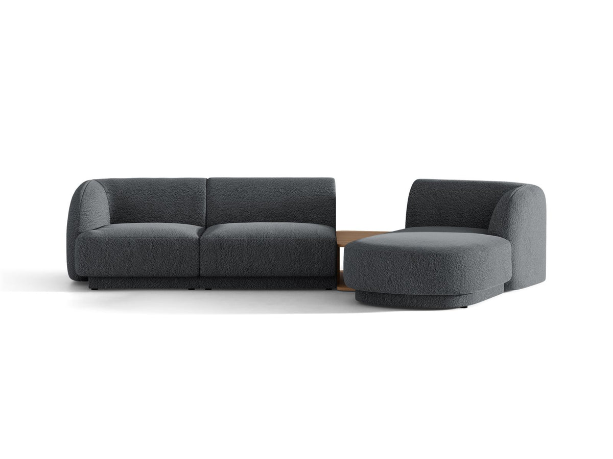 Miley — Sofa Dark Grey (Baloo 2083) Black Plastic Right