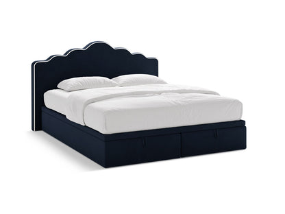Dream — Bed (220x211x122 cm) Ivory && Royal Blue (Magic Velvet 2256 && Magic Velvet 2204)