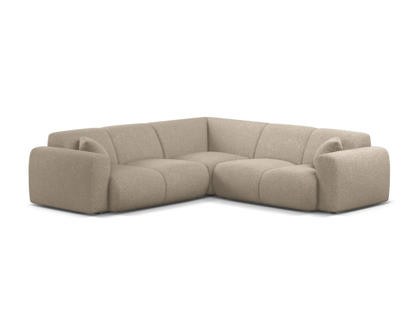 Molino — Corner Sofa Dark Beige (Eden 4 Beige) Black Plastic