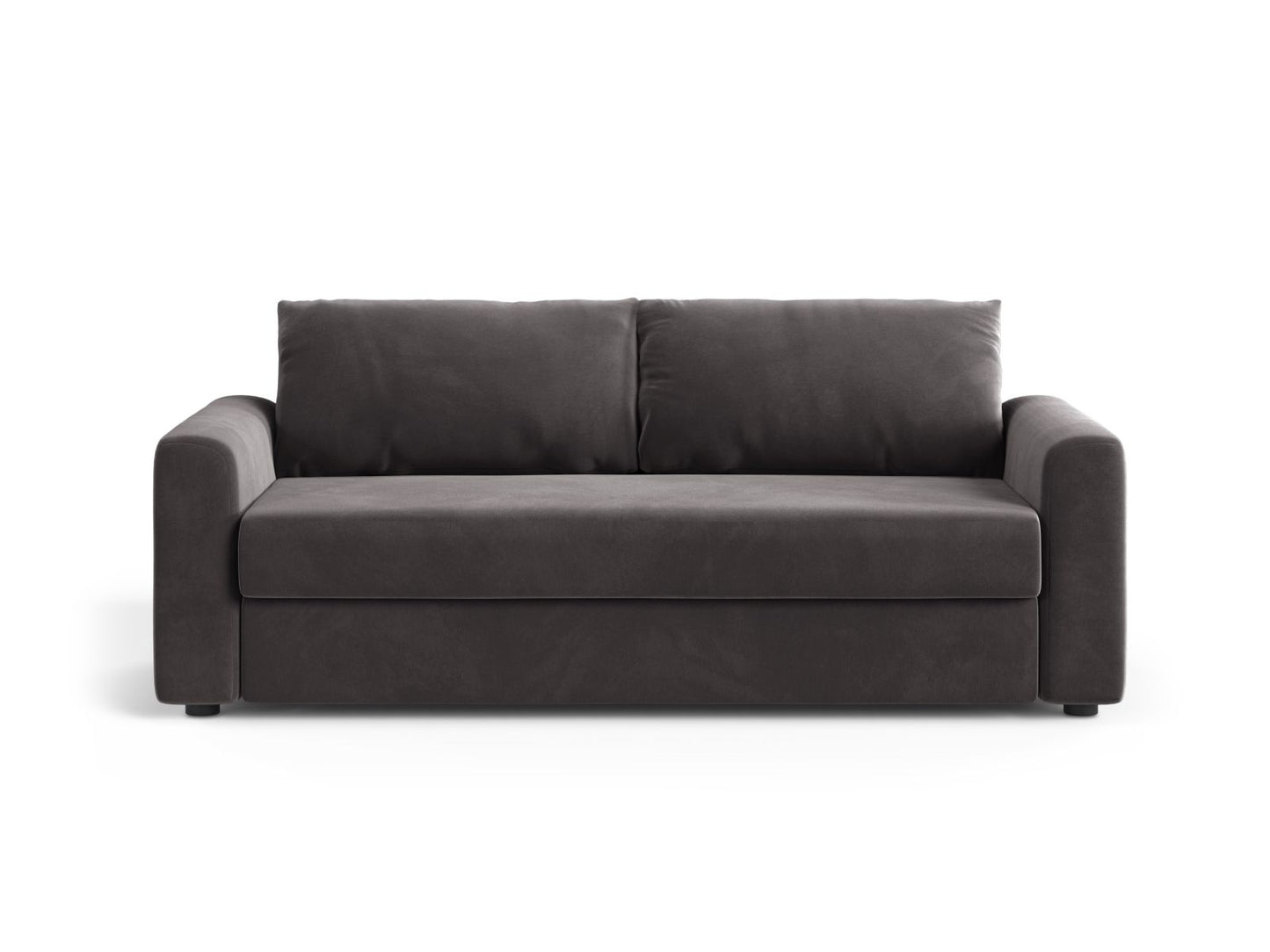 David — Sofa Dark Grey (Salvador 18) Black Plastic