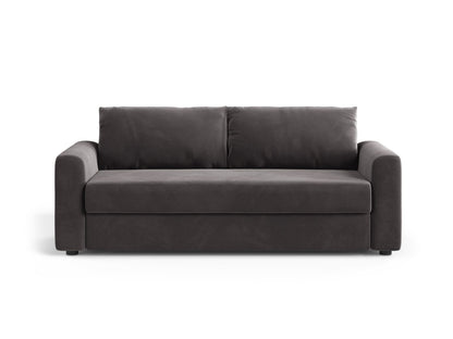 David — Sofa Dark Grey (Salvador 18) Black Plastic