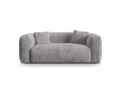 Martina — Sofa Light Grey (Tilia 86) Black Plastic