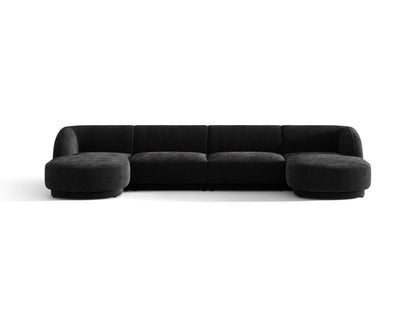 Miley — Panoramic Sofa Black (Haga 19) Black Plastic