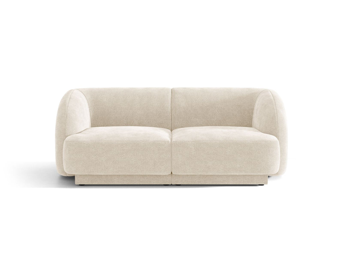 Miley — Sofa Ivory (Eden 1 Ivory) Black Plastic