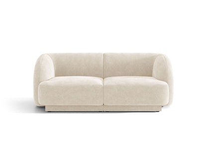 Miley — Sofa Ivory (Eden 1 Ivory) Black Plastic