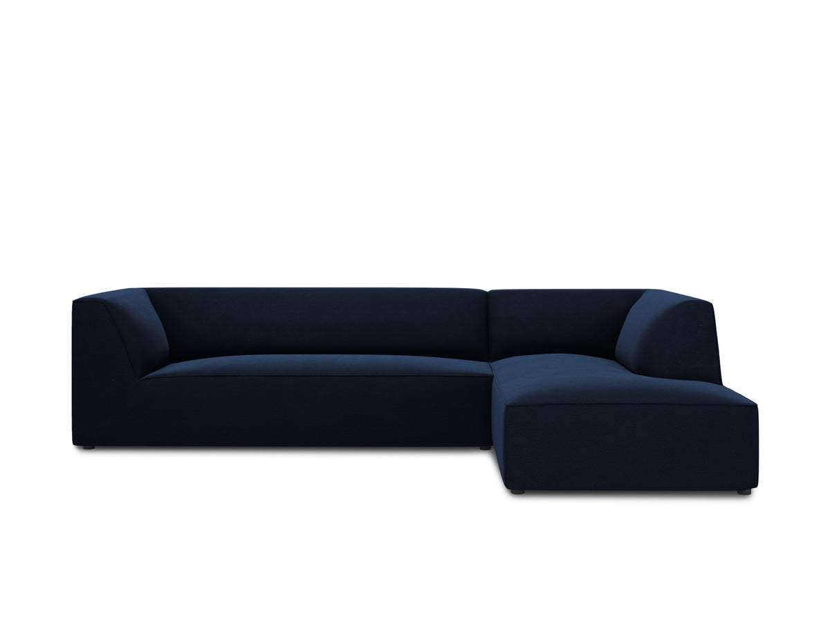 Ruby — Corner Sofa Royal Blue (Salvador 5) Black Plastic Right