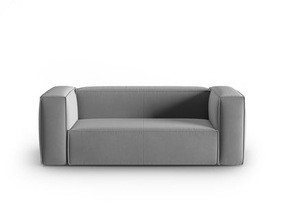 Mackay — Sofa Light Grey (Casino Ash) Black Plastic