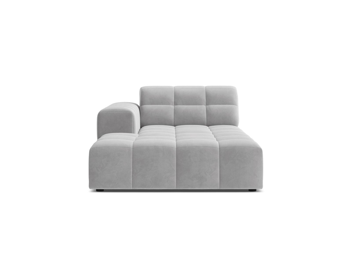 Jennifer — Chaise Longue (108x167x78 cm) Silver (Bluvel 03) Left