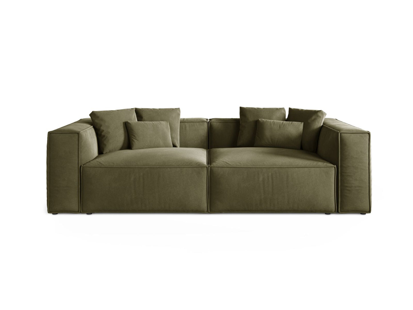 Aveiro — Sofa Light Green (Casino Forest) Black Plastic