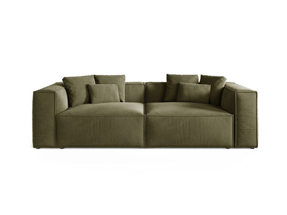 Aveiro — Sofa Light Green (Casino Forest) Black Plastic