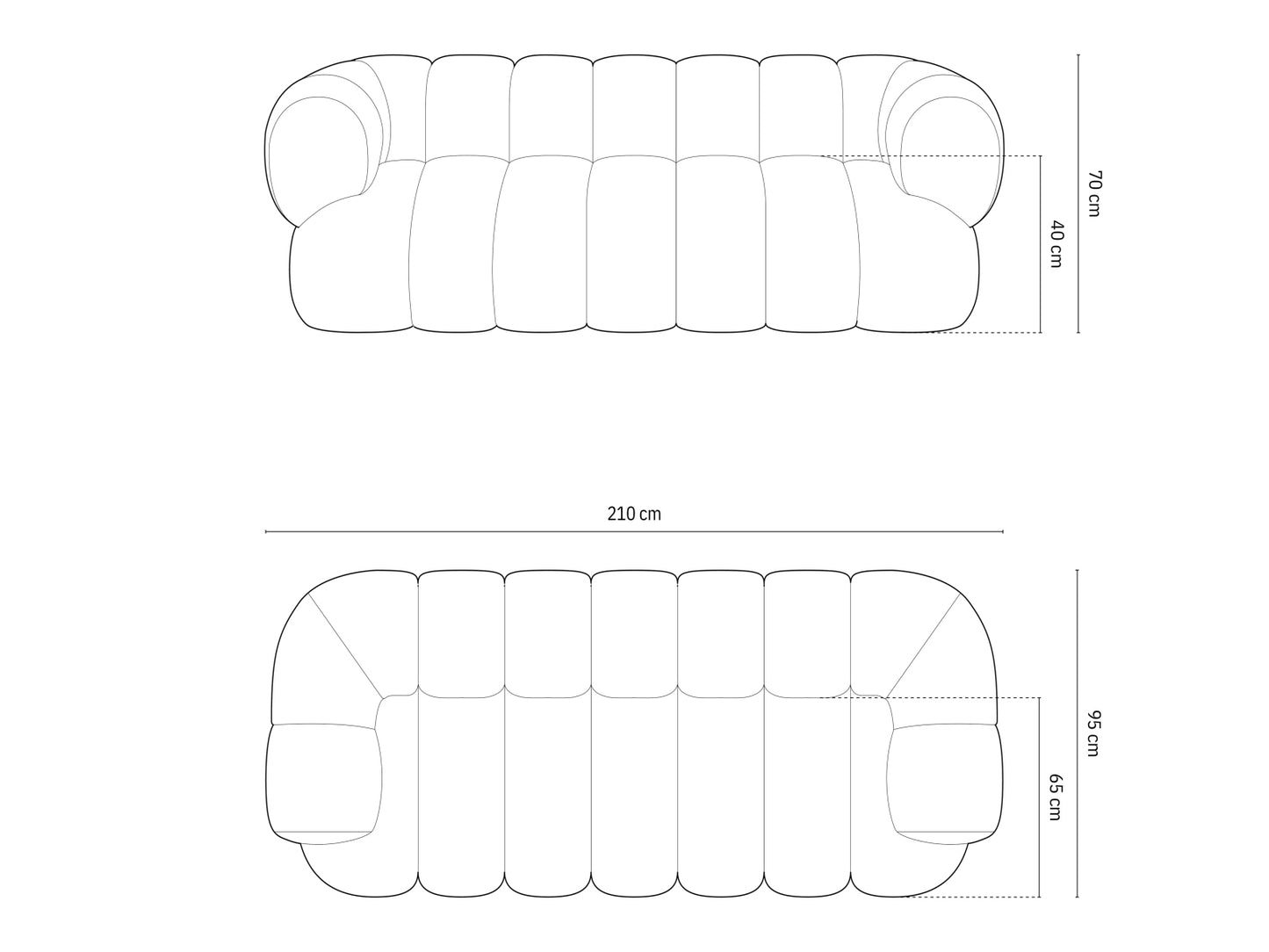 Koge — Sofa (210x95x70 cm)