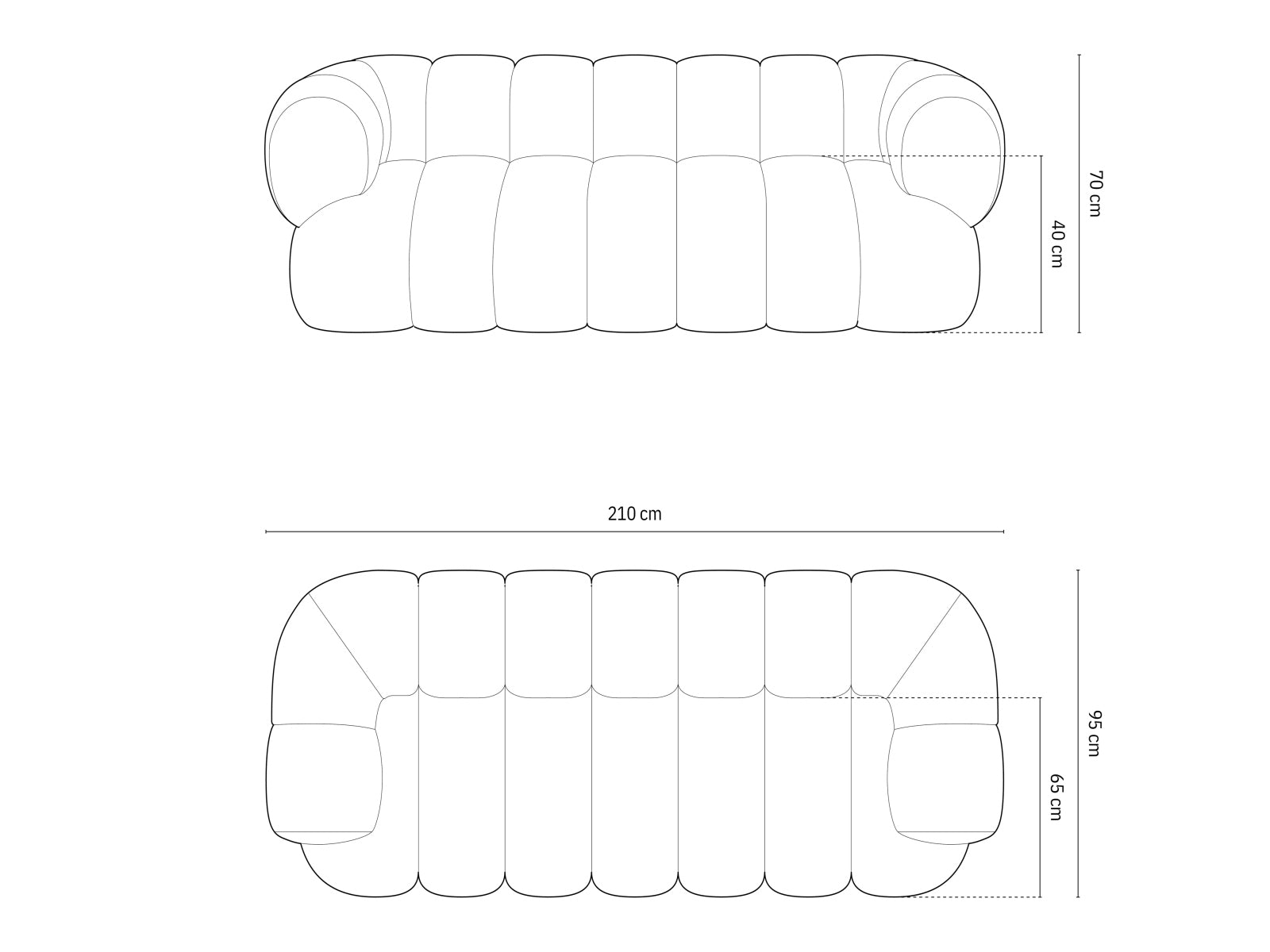 Koge — Sofa (210x95x70 cm)