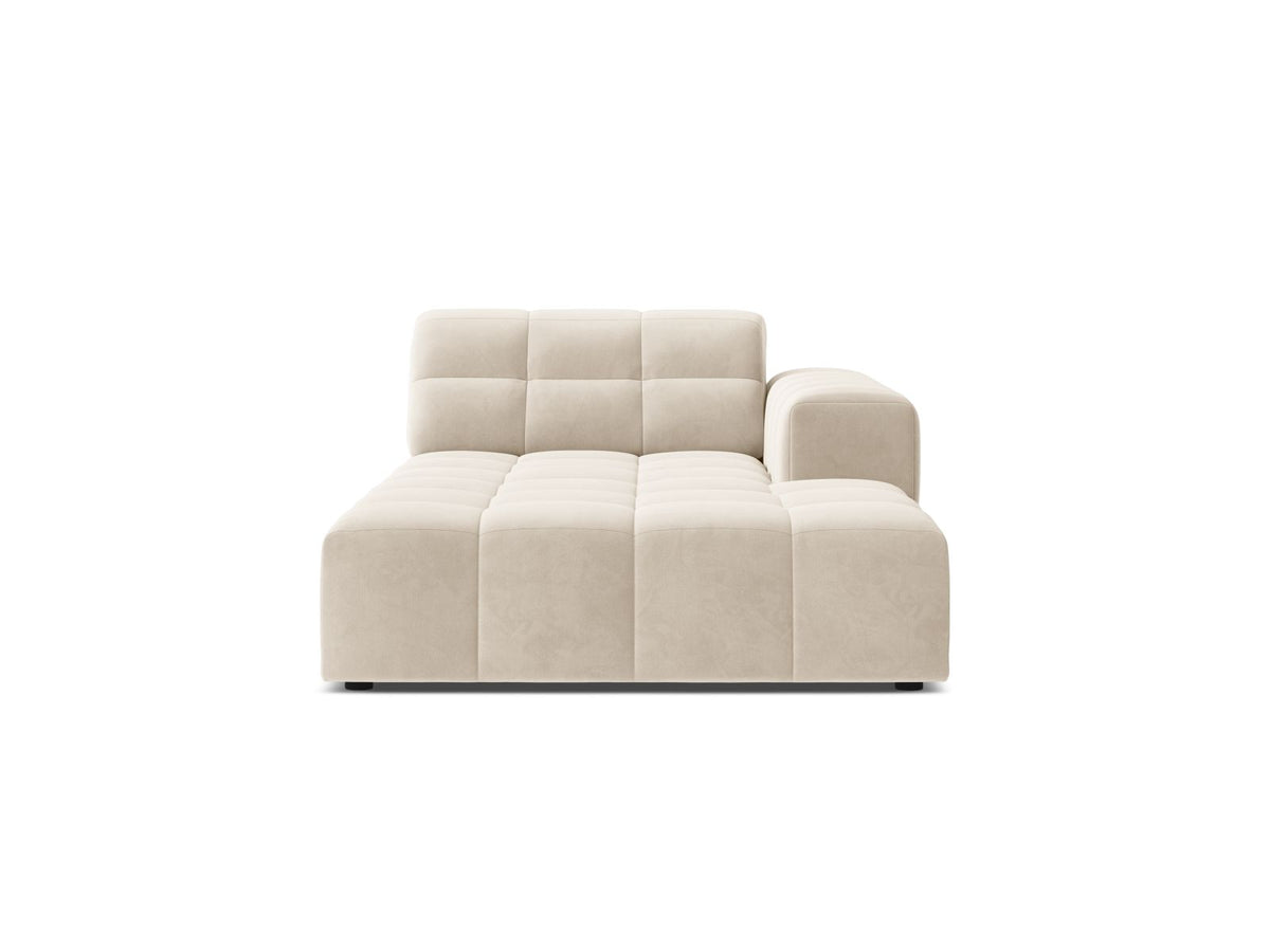 Jennifer — Chaise Longue (108x167x78 cm) Light Beige (Bluvel 22) Right