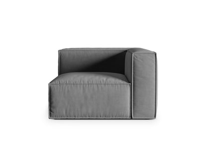 Nuria — Modular Sofa Grey (Paris Steel) Black Plastic