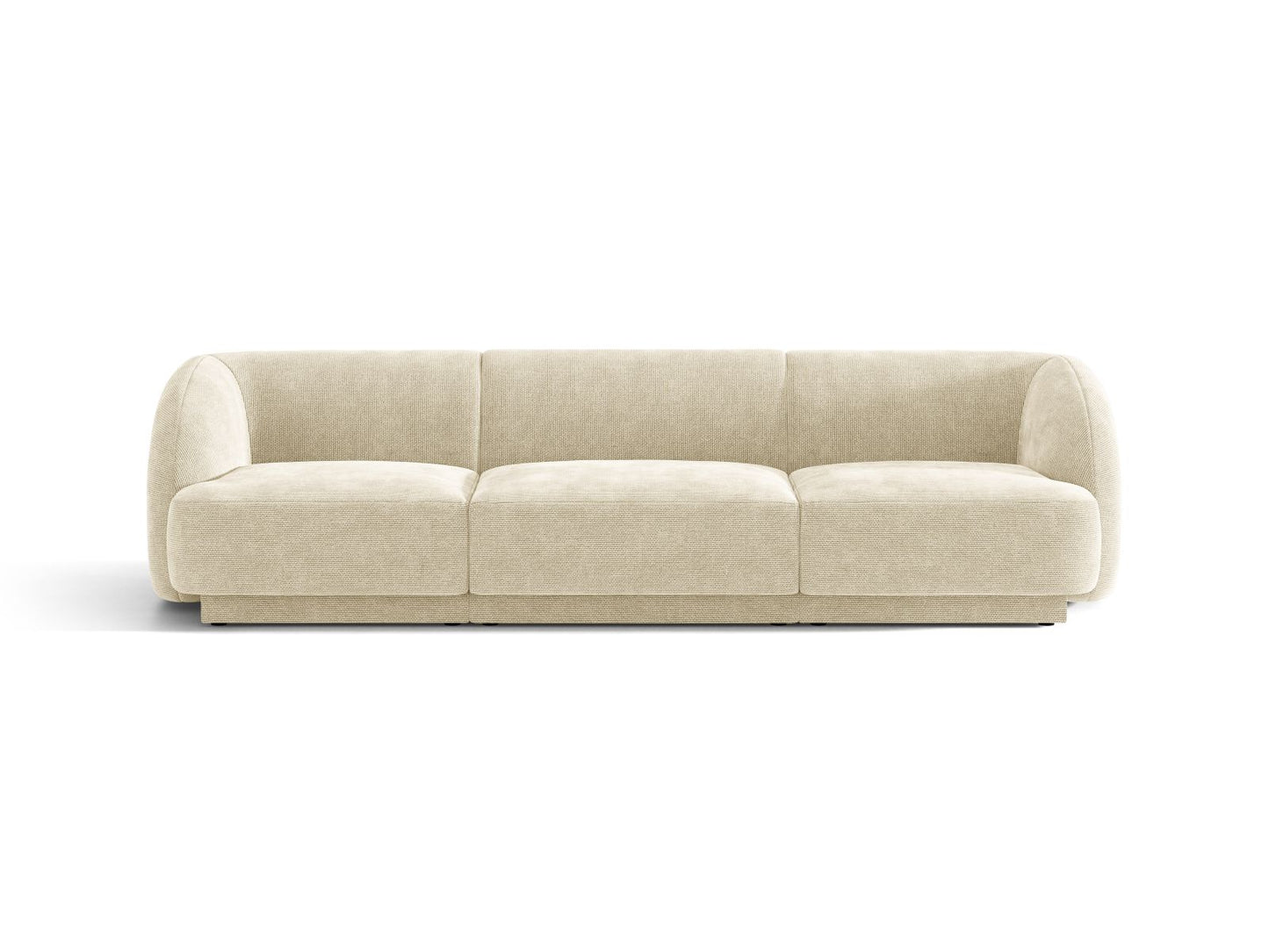 Miley — Sofa Light Beige (Haga 23) Black Plastic