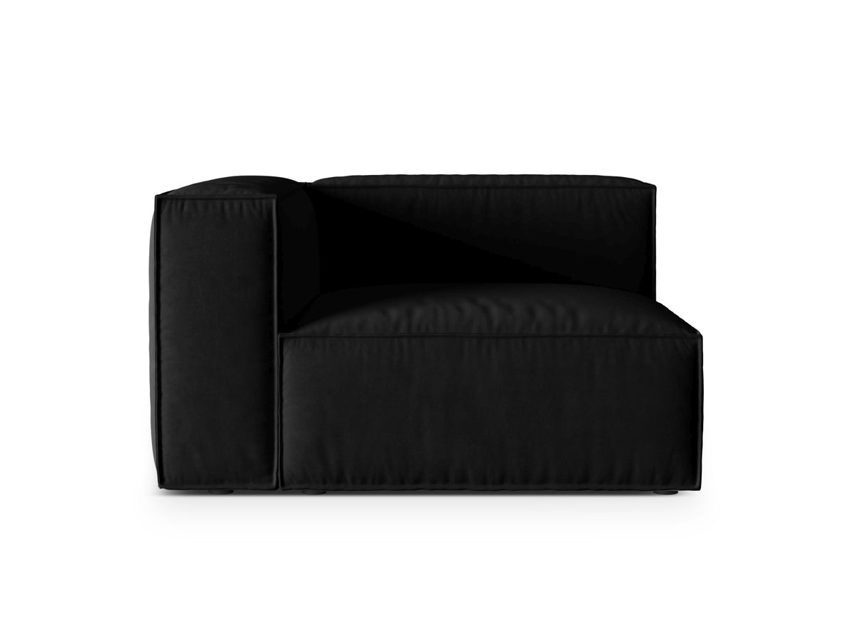Nuria — Modular Sofa Black (Paris Black) Black Plastic Left