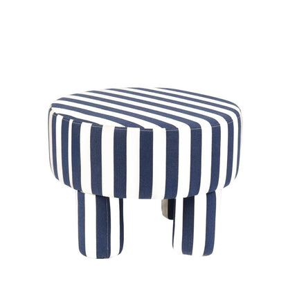 Puff CHIARO Blue White Pouffe 52x33x50 cm