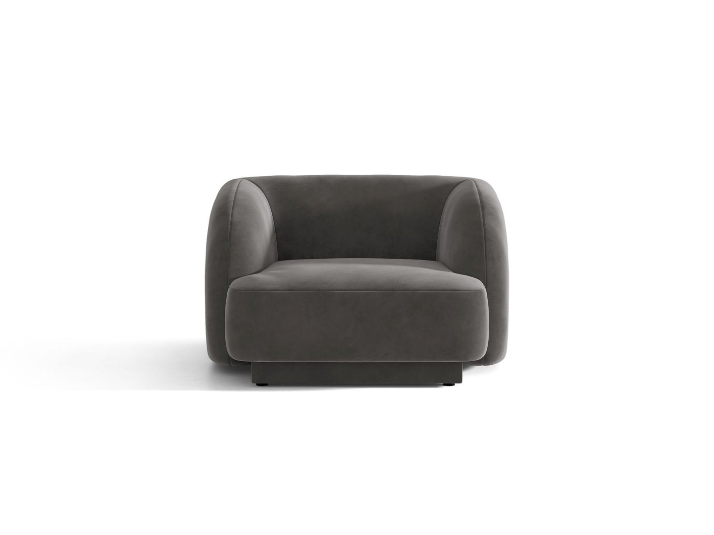 Miley — Armchair Grey (Venus 2930) Black Plastic