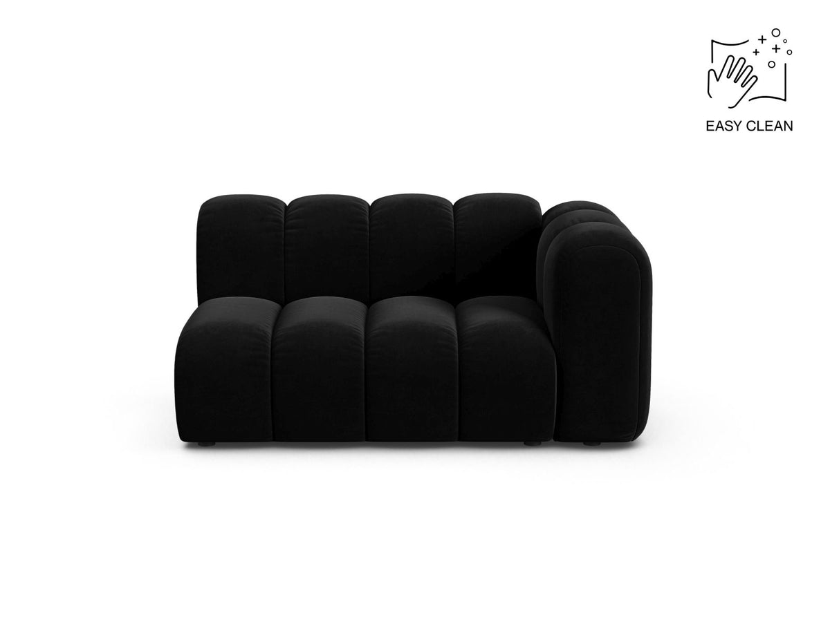 Lupine — Modular Sofa Black (Venus 2923) Black Plastic Right