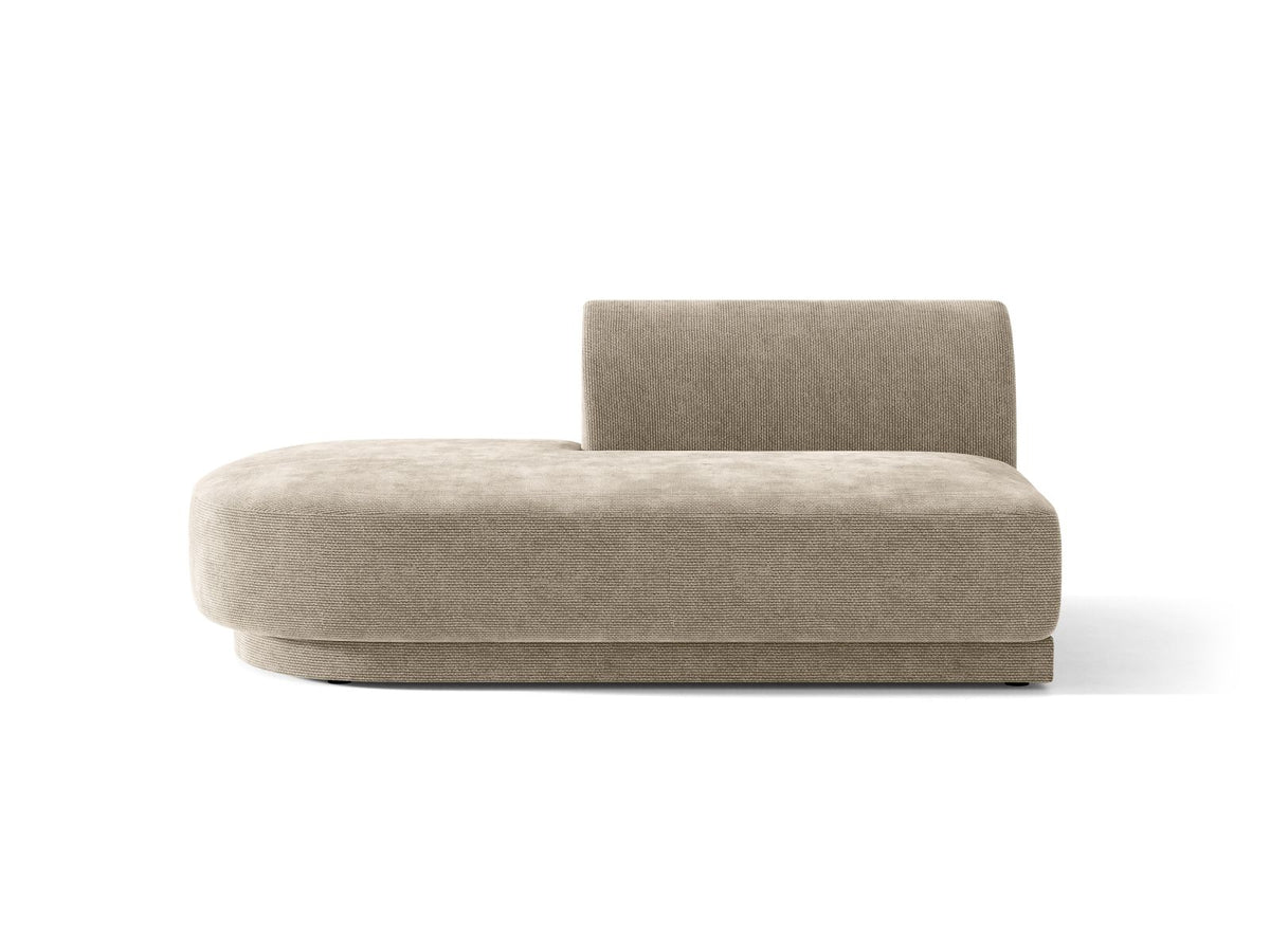Miley — Modular Sofa Beige (Haga 30) Black Plastic Left