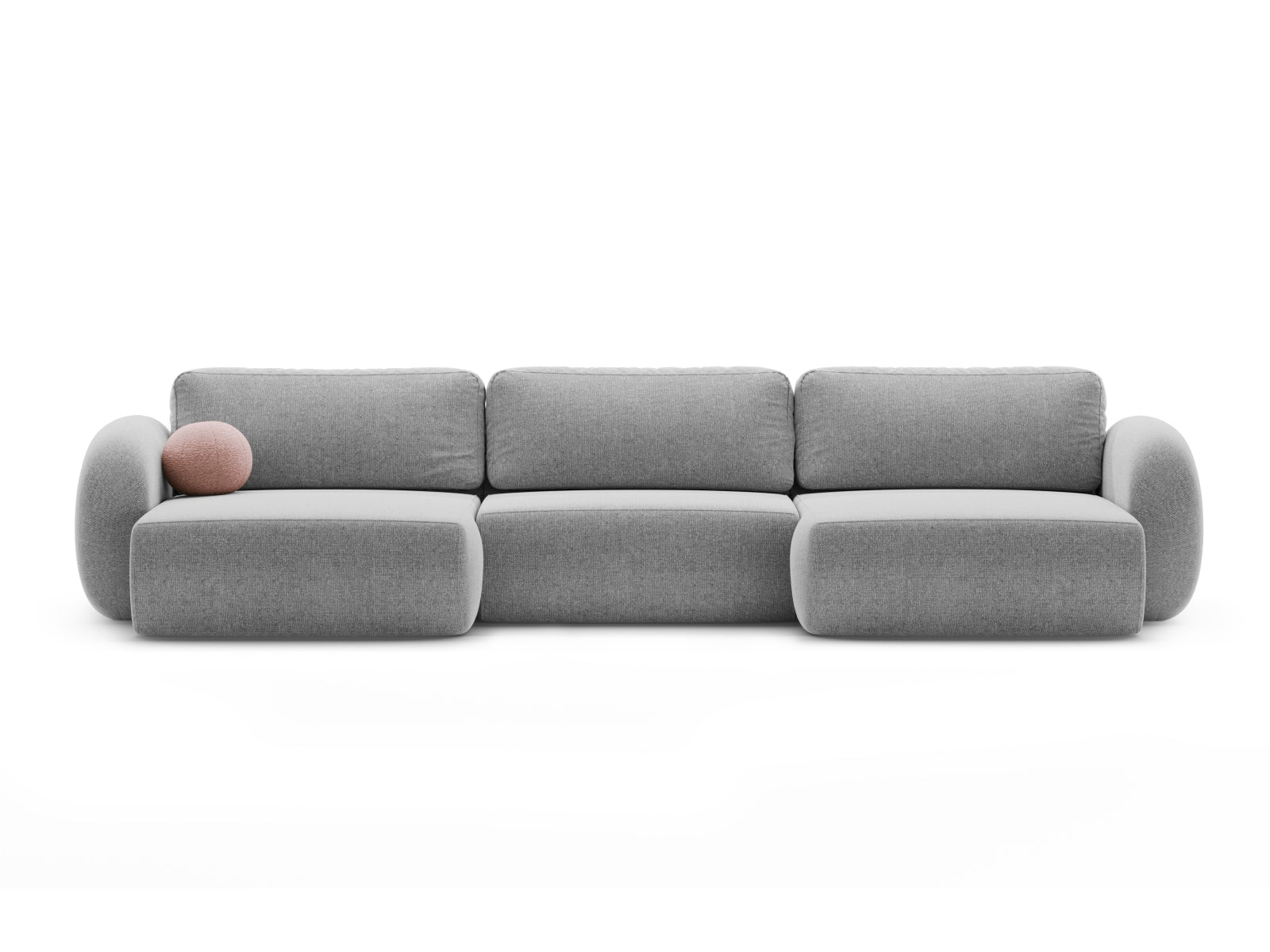 Tonale — Panoramic diivan helehall (Eden 18 Grey) must plastik teadmata