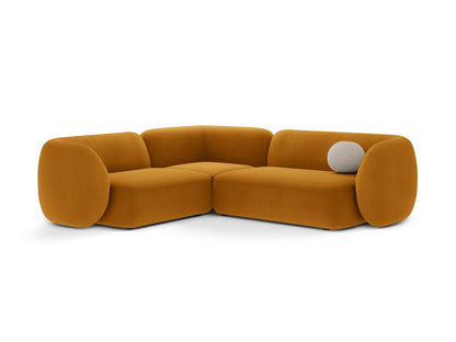 Kate — Corner Sofa Yellow (Salvador 10) Black Plastic
