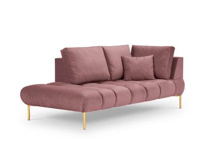 Hastings — Chaise Longue Pink (Fancy 63) Gold Metal Left