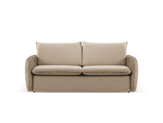 Vienna — Sofa Beige (Bluvel 28) Black Plastic