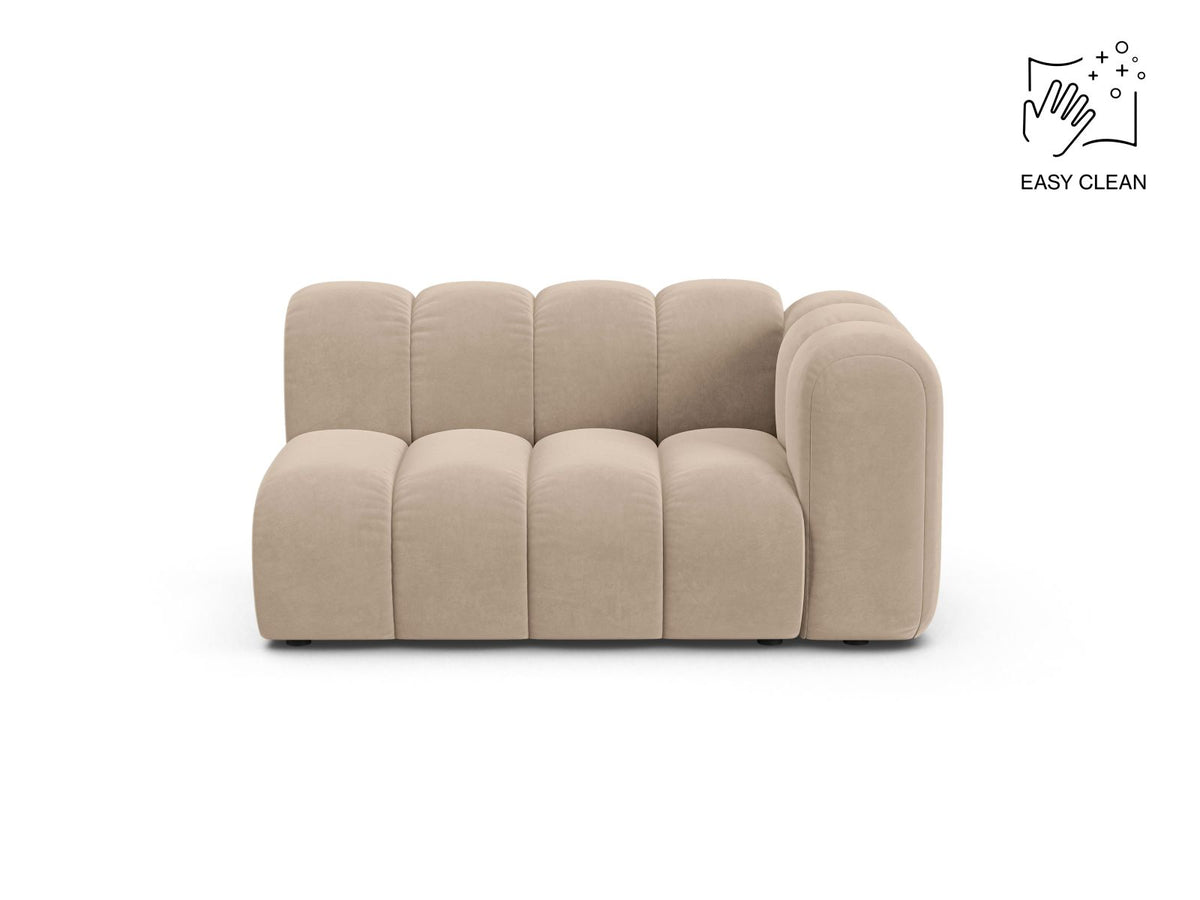 Lupine — Modular Sofa Beige (Venus 2928) Black Plastic Right