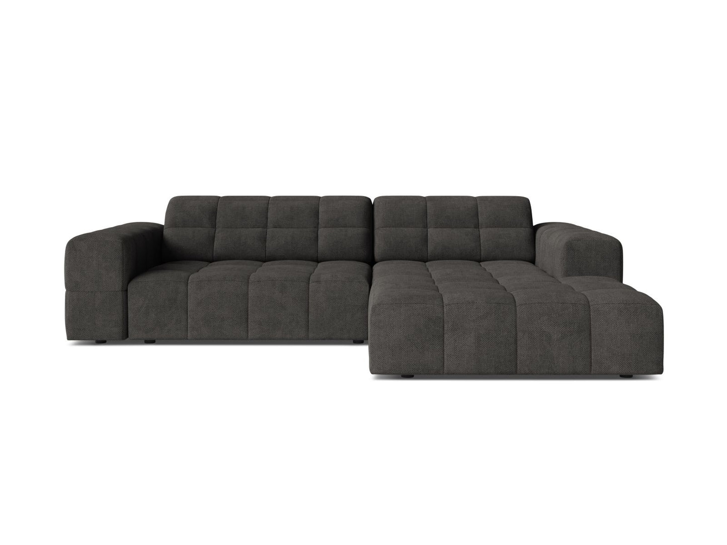 Jennifer — Corner Sofa (234x167x78 cm) Dark Grey (Eden 20 Graphite) Right