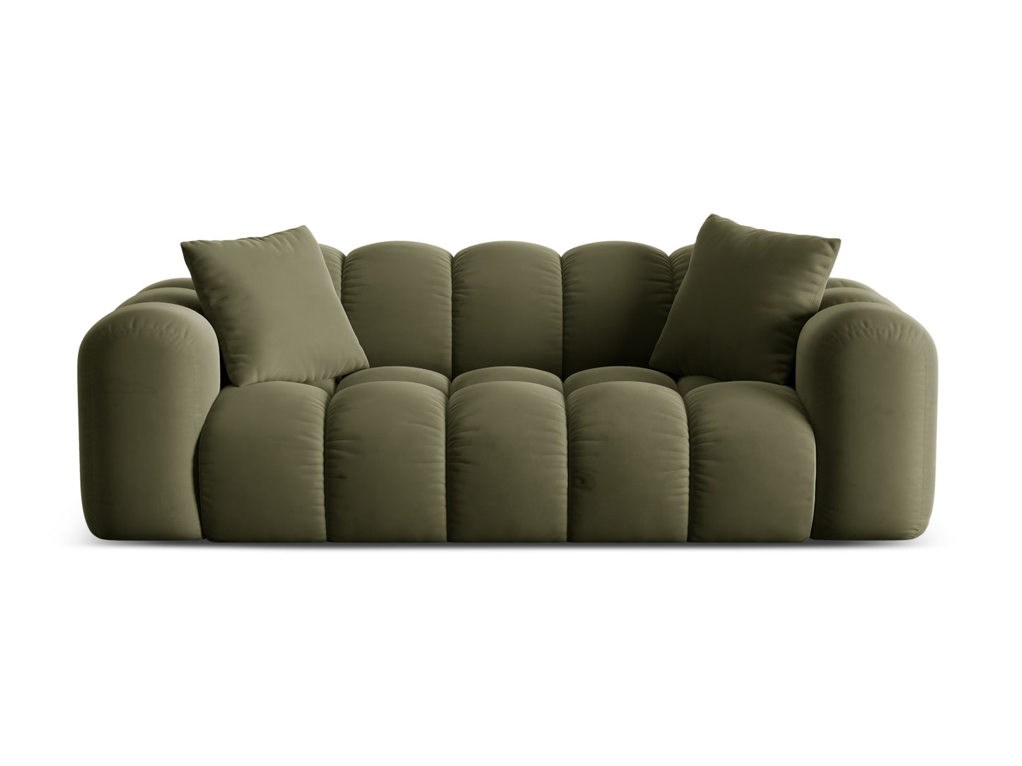 Treno — Sofa Green (Bluvel 77) Black Plastic