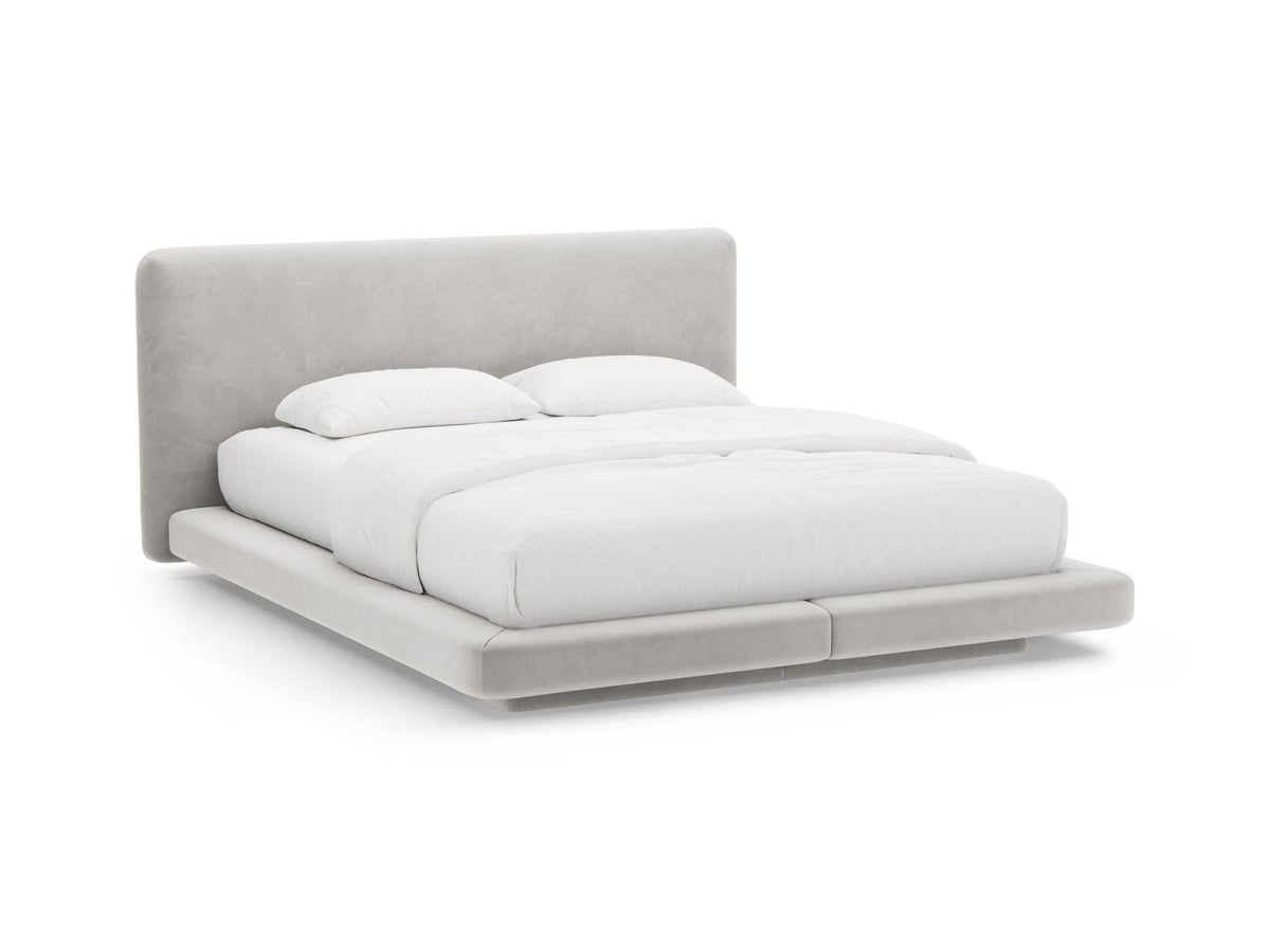 Linea — Bed Light Grey (Magic Velvet 2239) Black Plastic