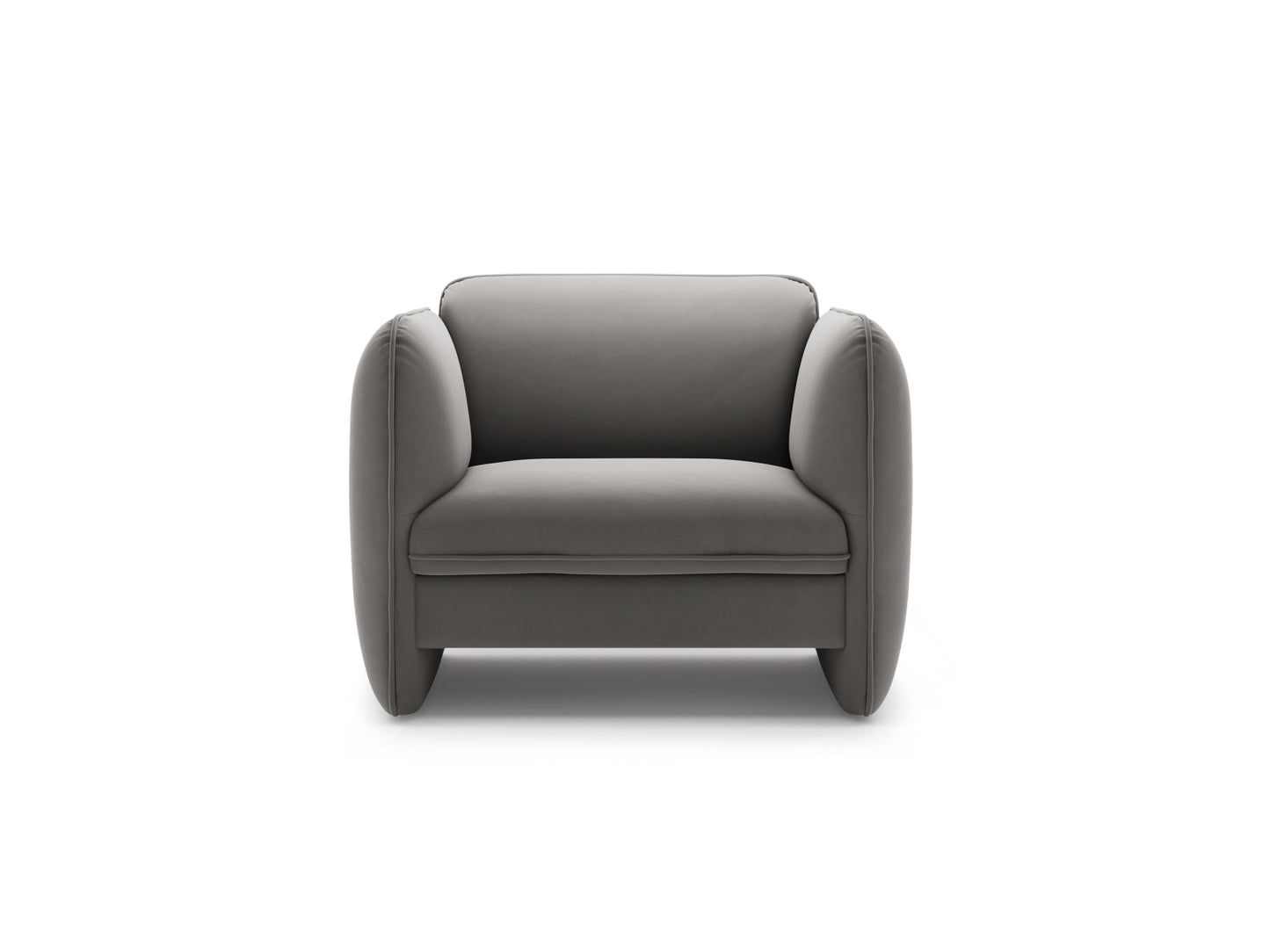 Georgia — Armchair (105x90x80 cm) Dark Grey (Magic Velvet 2241)