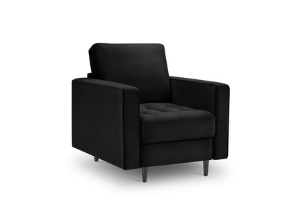 Aspen — Armchair Black (Salvador 19) Black Chrome Metal