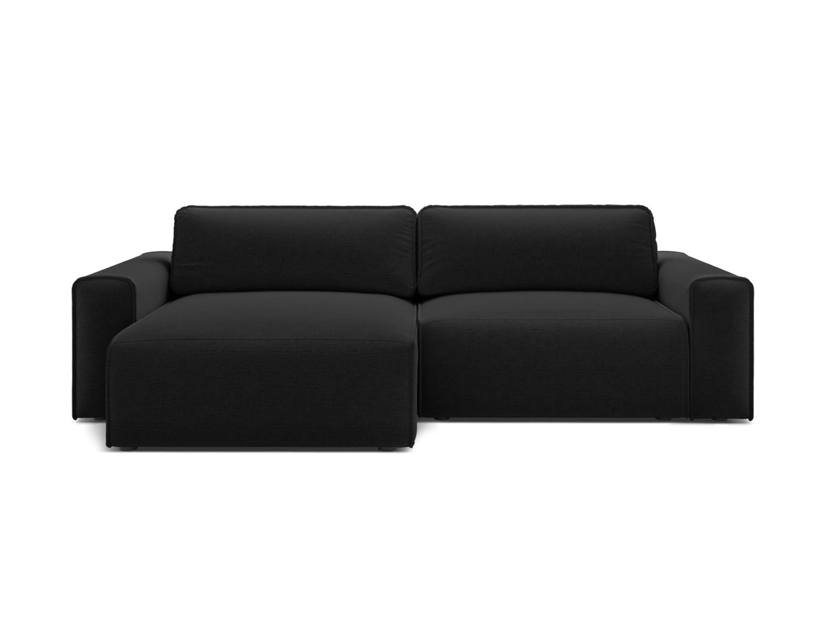 Victor — Corner Sofa Black (Moly 99) Black Plastic Left