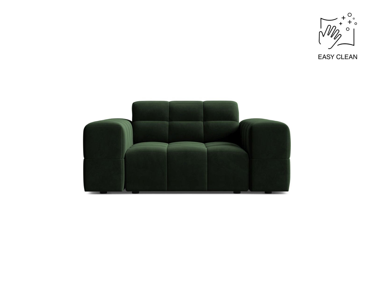 Jennifer — Armchair Bottle Green (Venus 2940) Black Plastic
