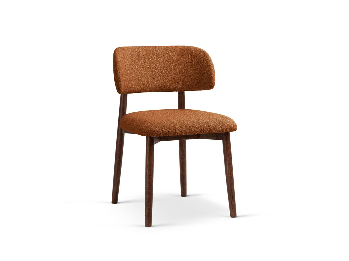 Evan — Kitchen Chair (49.5x51x77 cm) Terracotta (Baloo 2078) Walnut
