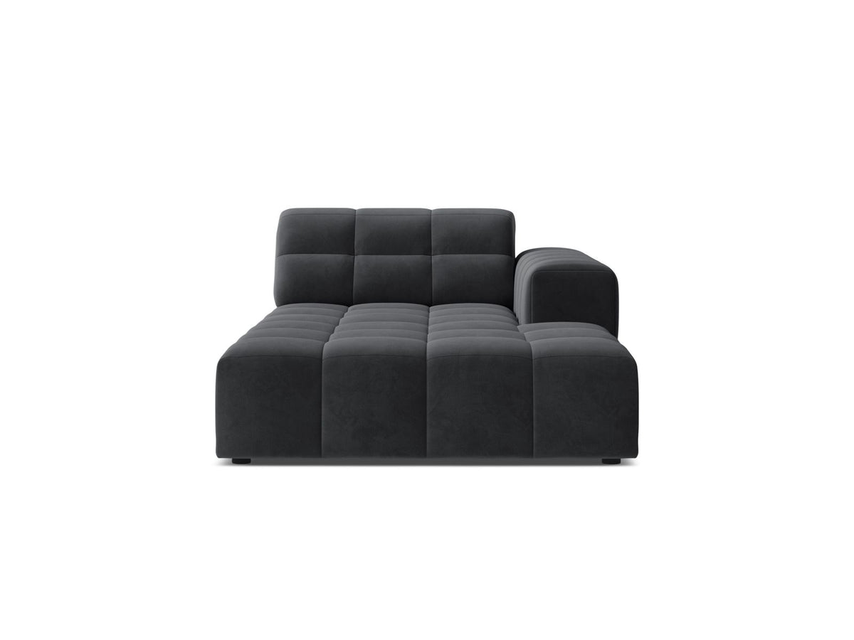 Jennifer — Chaise Longue (108x167x78 cm) Grey (Bluvel 14) Right