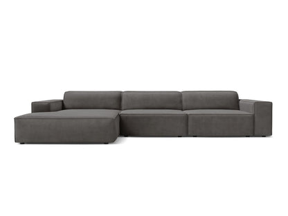 Jodie — Corner Sofa (284x162x77 cm) Light Grey (Bluvel 13) Left