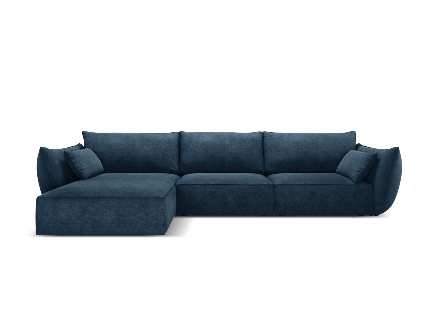 Kaelle — Corner Sofa Royal Blue (Over The Horizon 78) Black Plastic Left