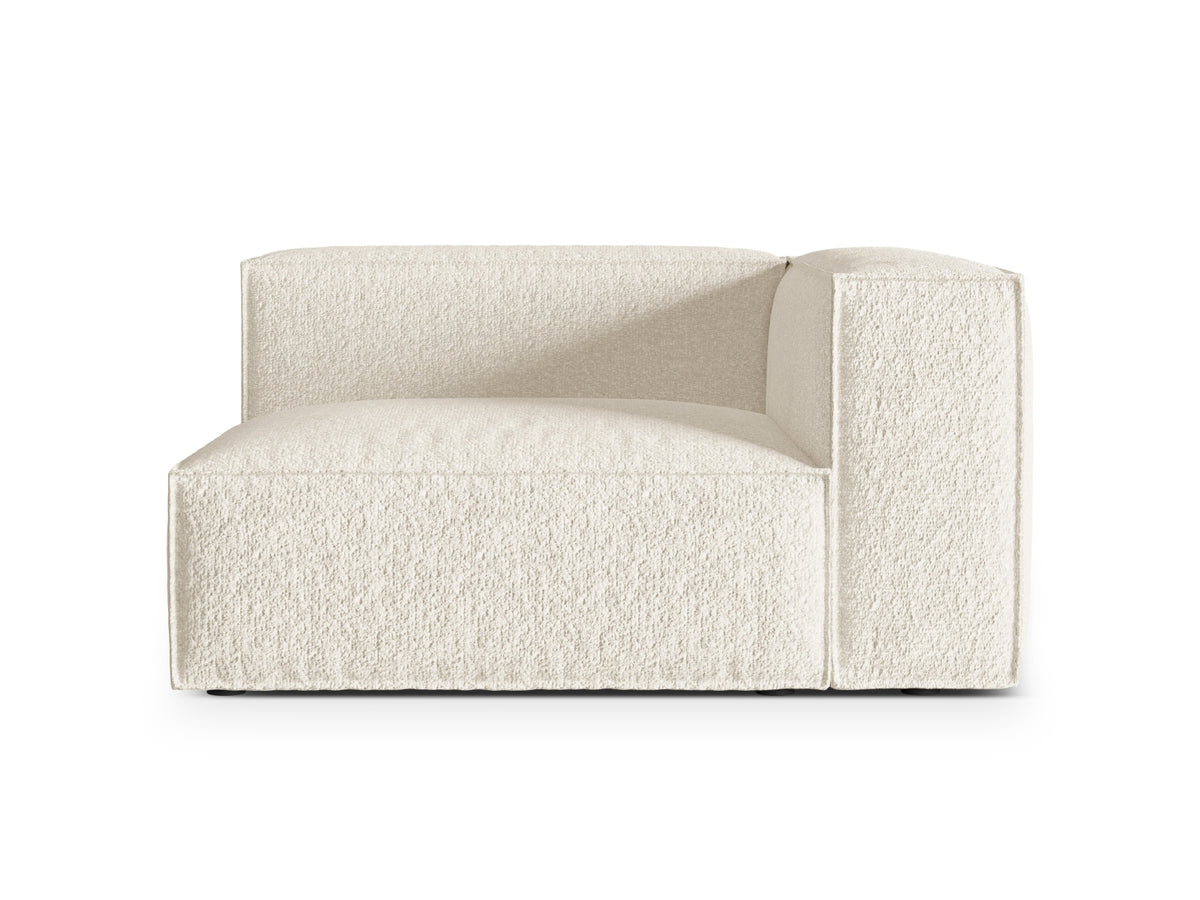 Nuria — Modular Sofa Ivory (Monet Nata) Black Plastic Right