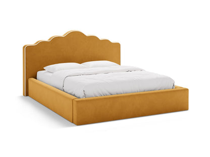 Dream — Bed (220x222x122 cm) Ivory && Mustard (Magic Velvet 2256 && Magic Velvet 2288)