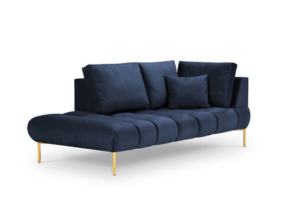 Hastings — Chaise Longue Royal Blue (Fancy 79) Gold Metal Left