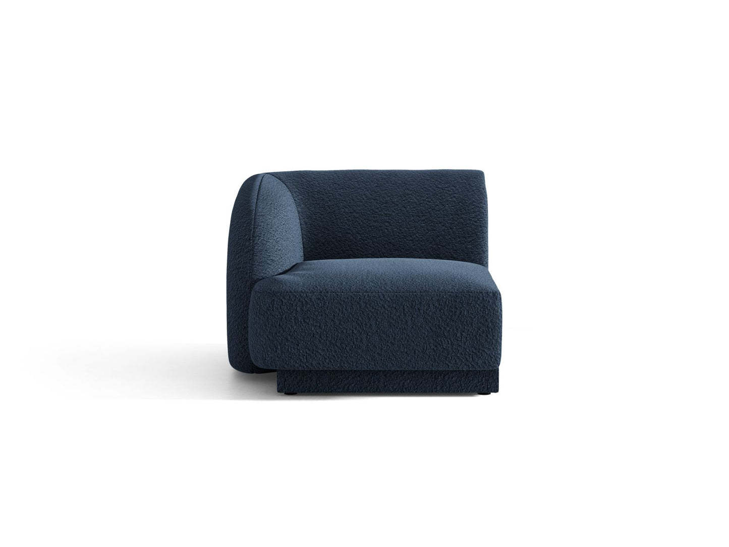 Miley — Modular Sofa Dark Blue (Baloo 2088) Black Plastic Left