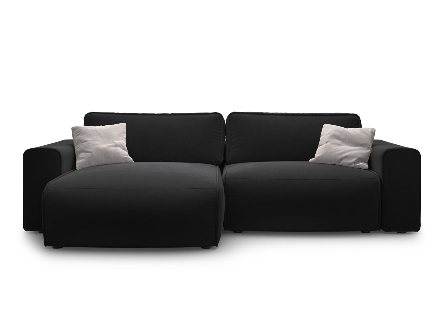 Victor — Corner Sofa Black (Paris Black) Black Plastic Left