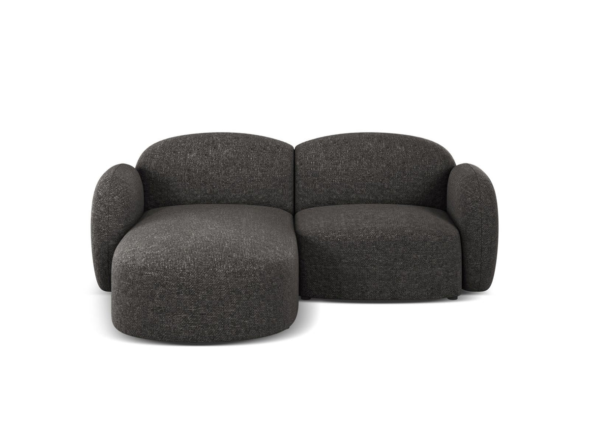 Blair — Corner Sofa Anthracite (Eden 21 Black) Black Plastic Left